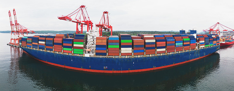 商品墨水从大连使用轮船送货抵达美国萨凡纳